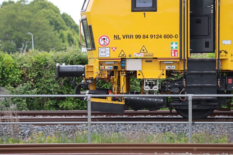 De nieuwe stopmachine van VolkerRail voor de eerste keer ingezet